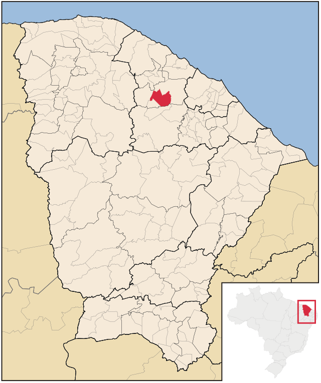 Localização de Apuiarés no Ceará