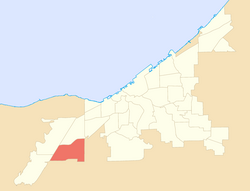Location of Bellaire–Puritas