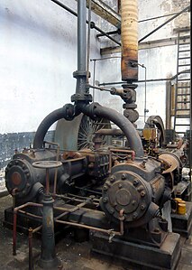 Dampfmaschine in einer ehemaligen Wollwäscherei in Verviers