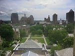 Downtown New Haven from Sterling Library.JPG