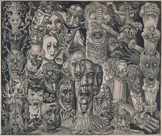 Eduard Wiiralt: Pakao (1932.), bakropis, 39.4 × 46.8 cm