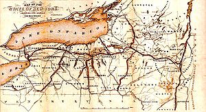 Erie Canal Map, 1853.