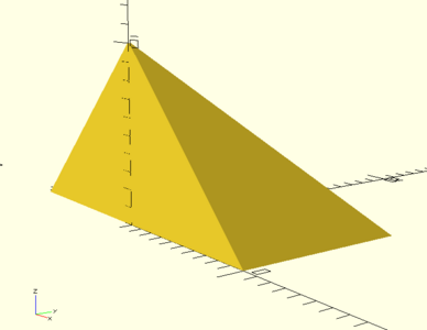 Half pyramid construction in OpenSCAD