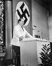 Hermann Goering phát biểu tại Tòa nhà Quốc hội Đức