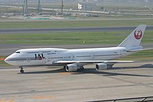 JA8904 Boeing B.744 JAL Japan Airlines " SkyCruiser" At Tokyo Haneda International Airport.jpg