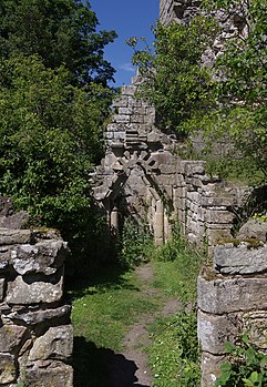 Vestiges de l'abbaye de Jervaulx, dans le Yorkshire du Nord. (définition réelle 2 524 × 3 652)