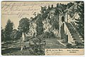 Ca. 1900: Around the castle gate; postcard by Karl Friedrich Wunder