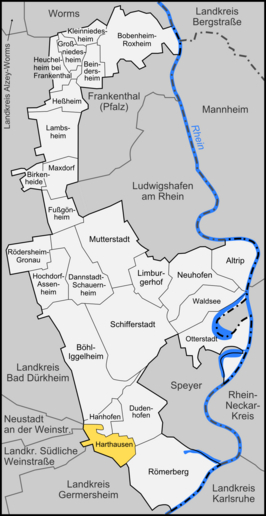 Kaart van Harthausen