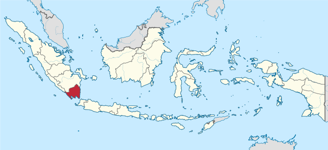 Peta genah Propinsi Lampung ring Indonésia