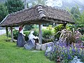 Le lavoir avec ses personnages