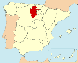 Ligging van Burgos in Spanje