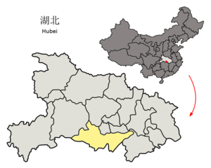 Цзинчжоу на карте