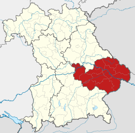 Kaart van Niederbayern