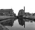 Paisaje industrial de Inglaterra (muelle 3 del Canal Ashton, Manchester).