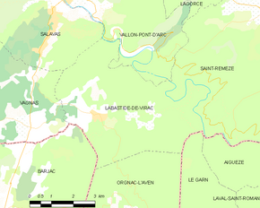Poziția localității Labastide-de-Virac