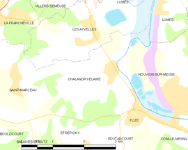 Mapa obce Chalandry-Elaire