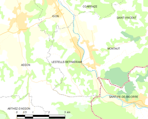 Poziția localității Lestelle-Bétharram