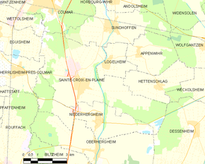 Poziția localității Sainte-Croix-en-Plaine