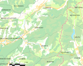 Mapa obce Cornimont