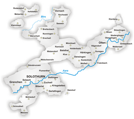 Kaart van Solothurn
