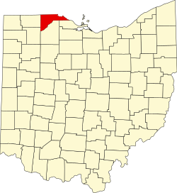 Vị trí quận Lucas trong tiểu bang Ohio ở Hoa Kỷ