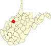 標示出沃特县位置的地圖