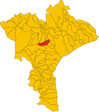 Locatie van Marcellinara in Catanzaro (CZ)