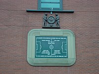 A plaque at Old Trafford in honour of the players who died in the Munich air disaster.