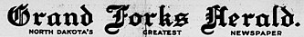 Nameplate of Grand Forks Herald on July 11, 1916 Nameplate - Grand Forks Herald. (volume) (Grand Forks, N.D.) 1916-1955, July 11, 1916, Image 1 - sn85042414 1916-07-11 (cropped).jpg