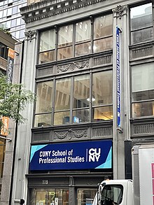 CUNY SPS campus at 119 W. 31st Street, NYC New CUNY SPS signage.jpg