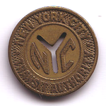 A NYCTA token Nyc transit authority token.png