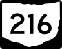 State Route 216 marker
