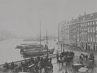 Oude Haven tijdens een overstroming, jaren 1900