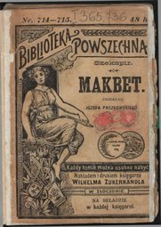 William Shakespeare Makbet (Shakespeare, tłum. Paszkowski, 1908)