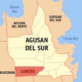 Loreto na Agusan do Sul Coordenadas : 8°11'N, 125°51'E
