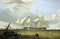 Le « Prince of Wales » embarquant des troupes à Gravesend, 1845, attribué à John Lynn, National Maritime Museum, Greenwich