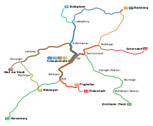 S-Bahn-Netz Stuttgart, Stand September 2013.svg