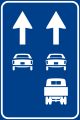 Traffico canalizzato - corsia veicoli lenti (viabilità ordinaria)