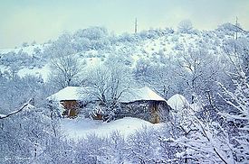 Vue de Nišor en hiver