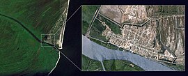 Sfantu Gheorghe seen from space