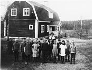 Småskoleklassen vid Stäketskolan, 1923-1924. Lärarinna: fröken Ragnhild Ahlström.