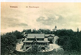 Hasselbakken restaurant, sannsynligvis tidlig på 1900-tallet (fra postkort)