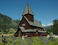 De staafkerk van Røldal