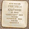 Stolperstein für Friedrich Kaufmann