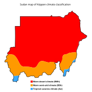 Кліматична карта Судану (за Кеппеном)
