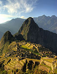 Machu Picchu i solnedgång