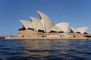 Sydney Opera House viewed from the side