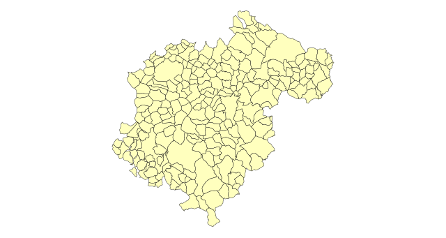 Carte des communes de la province de Teruel