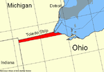 Faixa de Toledo, região disputada entre Ohio e Michigan
