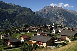 Unterems village in Turtmann-Unterems